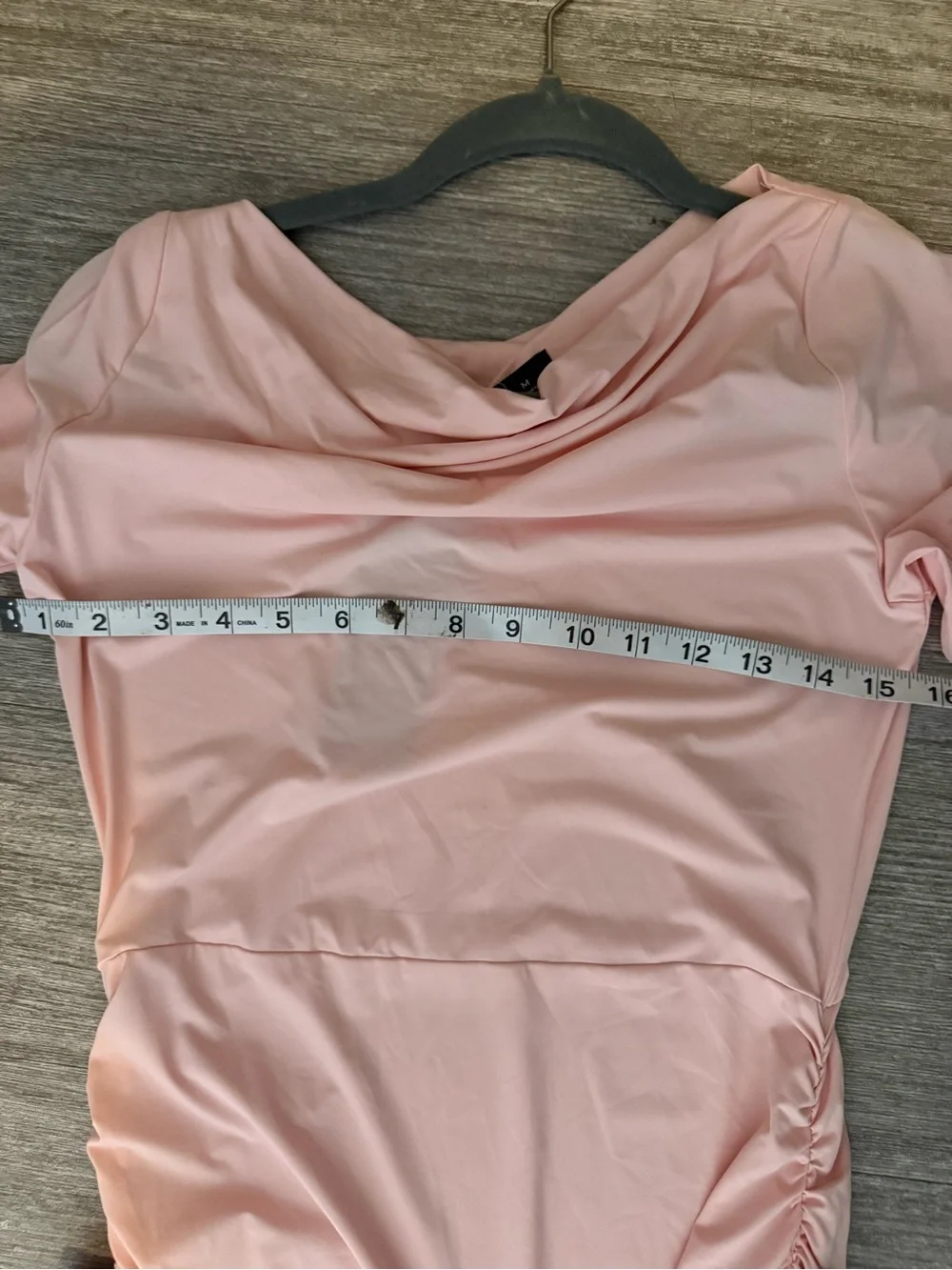 Lioness Glory Mini Dress Blush Pink Ruched Long Sleeve Mesh NWT Size M Barbie